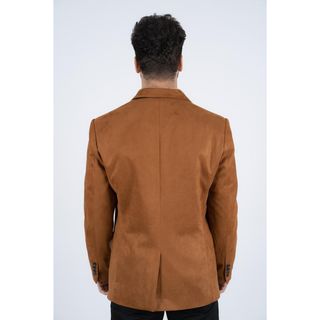 Back view of men’s faux suede blazer by Platini