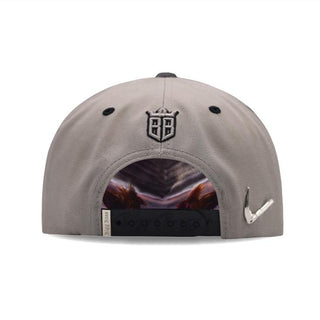 Back view of Gallo Gris Snapback Hat with BIGG BOSS logo and interior lining design
