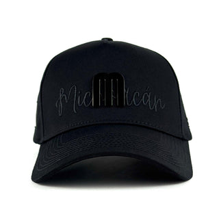 Black Michoacán M Hat by Forty Five featuring raised M logo and embroidered Michoacán text.