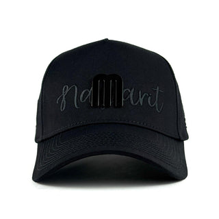 Black “Nayrit” M Hat by Forty Five featuring raised M logo and embroidered Nayarit text.