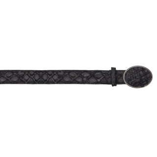 Los Altos Oval Pirarucu Belt- Black