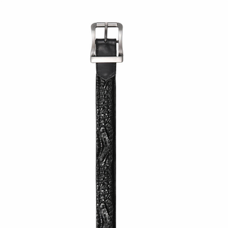 Los Altos Caiman Belly Belt - Black