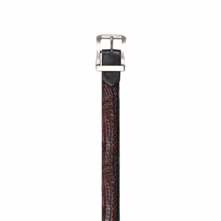 Los Altos Caiman Belly Belt - Black Cherry