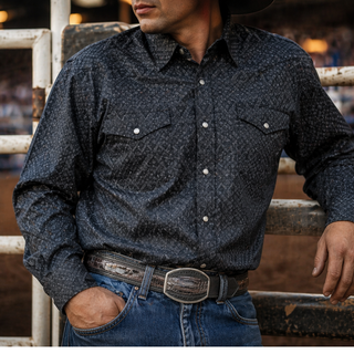 Los Altos Caiman Belly Laser Belt with Square Buckle - Porto Gray