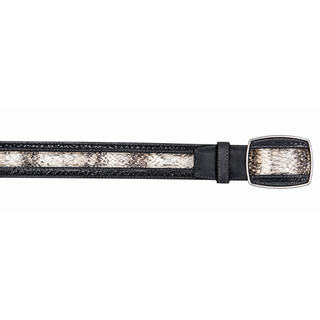 Los Altos Python Nubuck Belt with Square Buckle - Natural