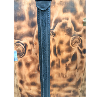 Los Altos Python Nubuck Belt with Square Buckle - Black