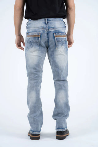 Platini Holt Men's Light Blue Boot Cut Jeans