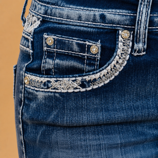 Women's Westfield Eagle Embroidered Frayed Denim Shorts