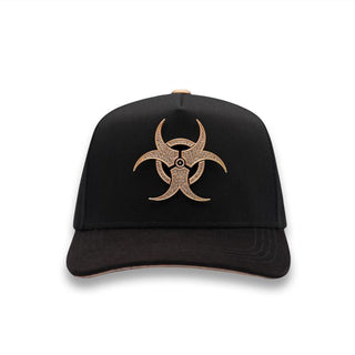 Direct front view of Virus 5.7 Rose Gold Snapback Hat