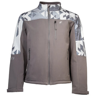 Hooey Softshell Jacket Charcoal with Aztec Print Design