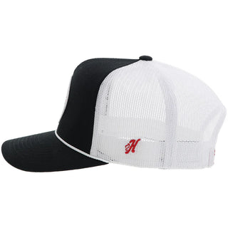 "Quanah" Hooey Hat Black/White with Red/White Patch