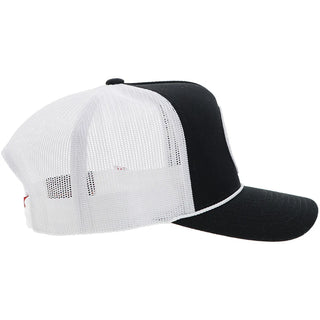 "Quanah" Hooey Hat Black/White with Red/White Patch