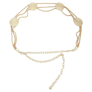 Women's Ladder Link Concho Chain Belt