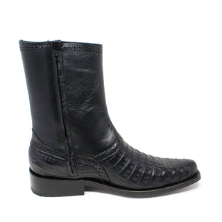 Los Altos Caiman Belly Dress Boot - Black