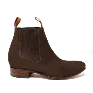 Artillero Tejano Botin Charro Ankle Boot- Café