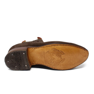 Artillero Tejano Botin Charro Ankle Boot- Café