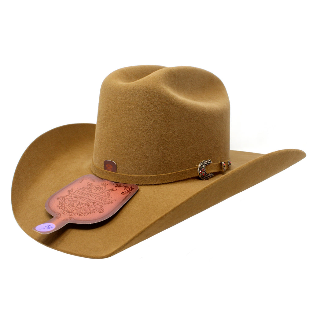 Tombstone Almond Roper 50X Cowboy Hat | Earth-Tone Beaver Felt Hat ...