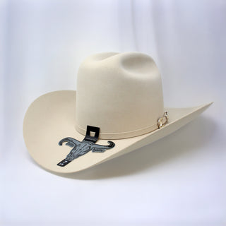 Cuernos Chuecos 1000X King Ranch Beaver & Mink Felt Cowboy Hat - Silver Belly