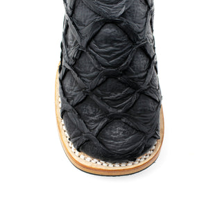 Ranchers Boys Square Toe Faux Pirarucu Cowboy Boot