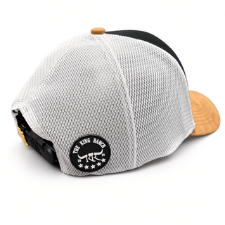 The King Ranch Cowboy Patch Trucker Cap – Black/Tan/White