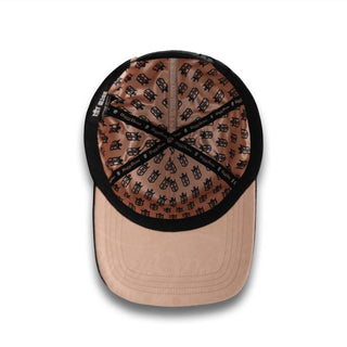 Inside satin-lined interior of Virus 5.7 Snapback with logo print