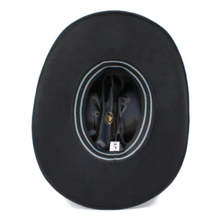 Interior view of Sinaloa Dubetina cowboy hat with satin lining and sweatband