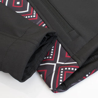 Rodeo Softshell Aztec Print Jacket Black/Red