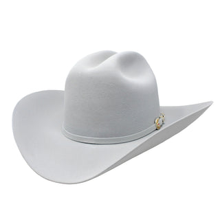 Cattleman crown shape of Larry Mahan 6X Real Western Hat in Platinum.