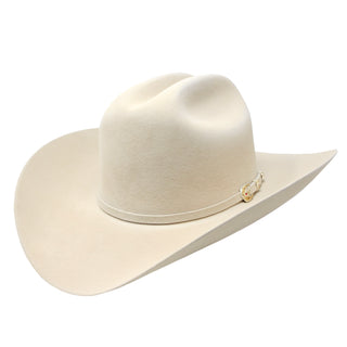 Cattleman crown shape of Larry Mahan 6X Real Western Hat in Belly.