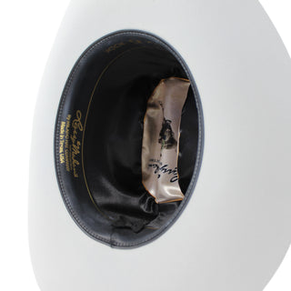 Close-up of inner lining with Larry Mahan signature and craftsmanship details.