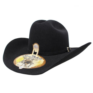 Larry Mahan 10X Jerarca Hat displayed in store with official branding tag.