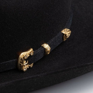 Larry Mahan Fur Felt Western Hat- 30x Opulento - Black