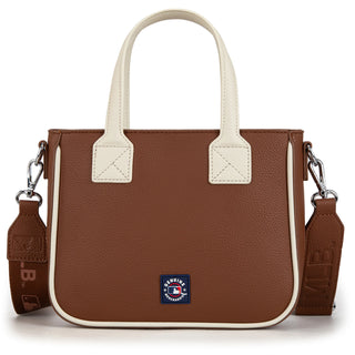 MLB Los Angeles Dodgers Team Tote/Crossbody with Baseball Coin Pouch - Brown