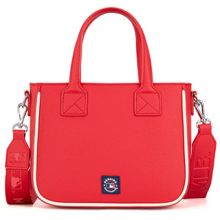 MLB Los Angeles Dodgers Team Tote/Crossbody with Baseball Coin Pouch - Red