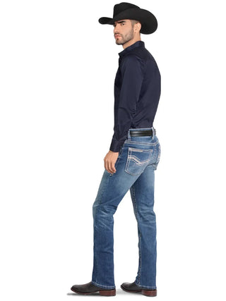 Montero Men’s Modern Boot Jeans - Med Blue