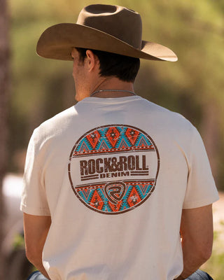 Rock & Roll Denim Graphic T-Shirt - Natural