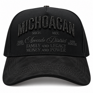 Michoacan Cartel District “JG” Black Snapback