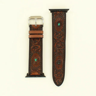 Nocona Floral w/ Turquoise Watch Band