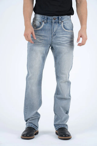 Platini Holt Men's Light Blue Slim Fit Jeans