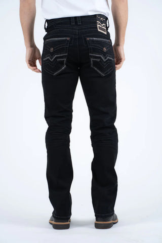 Platini Holt Men's Black Slim Boot Cut Jeans
