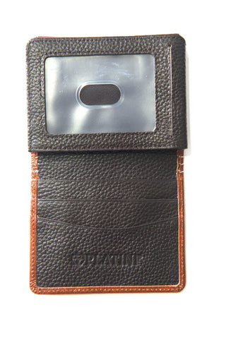 Platini Men's Genuine Leather Wallet- Cognac