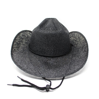Ladies Black Urban Country Hat with Adjustable Neck Tie