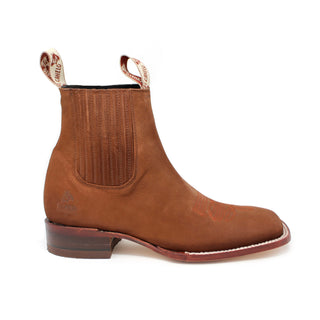 El Canelo Suede Squared Toe Ankle Boots