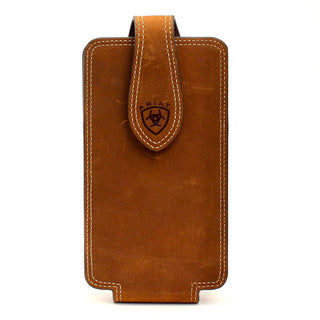 Ariat Large Double Stitch Brown Cell Phone Case