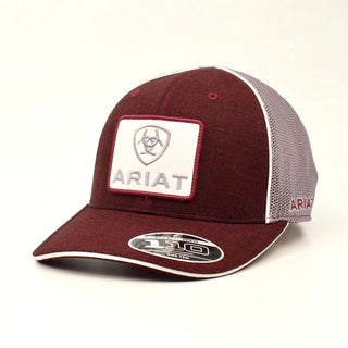 Ariat Large Logo Patch Burgundy Trucker Hat