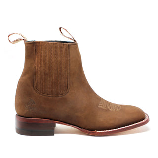 El Canelo Dark Tabaco Suede Squared Toe Ankle Boots