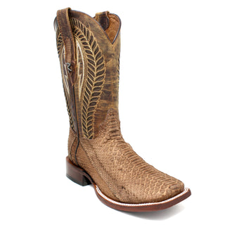 Ranchers Light Brown Python Square Toe Cowboy Boots