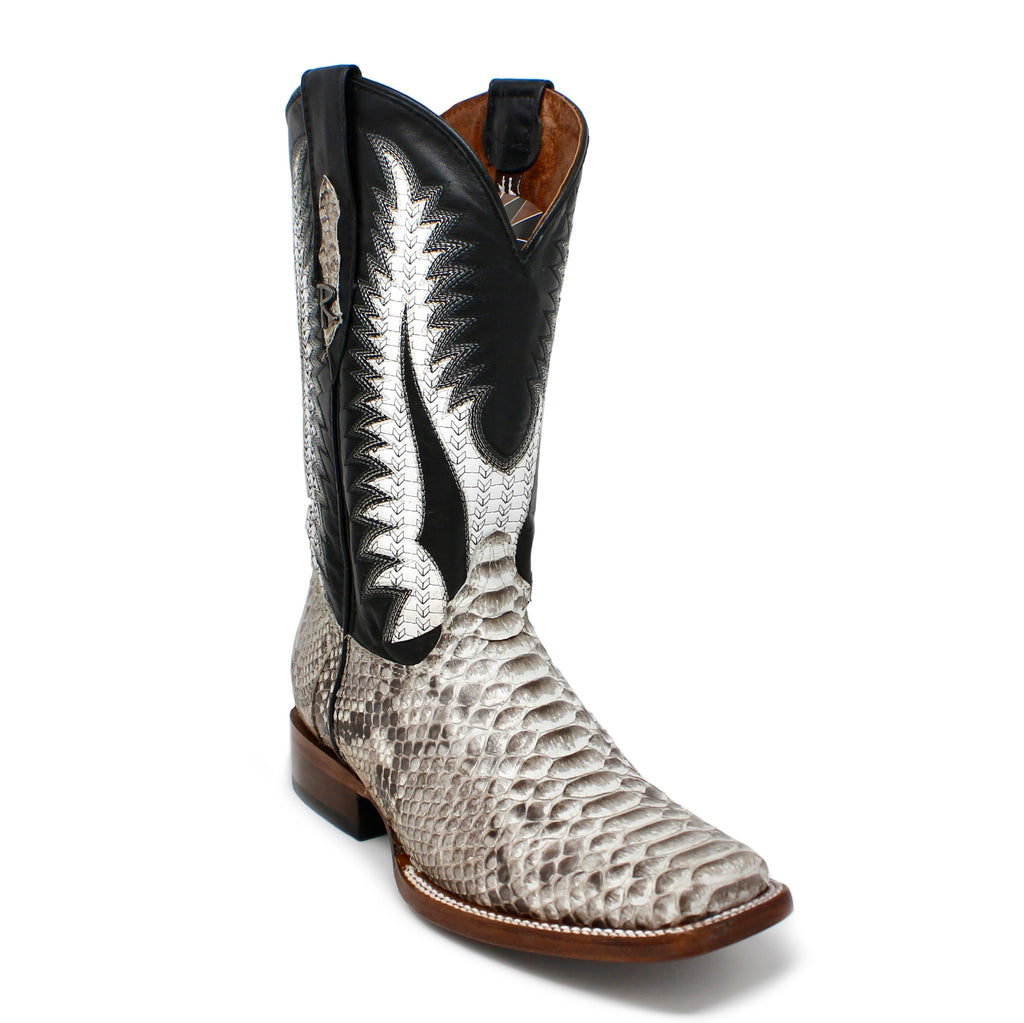 Python Rodeo Ranchers Natural Python Rodeo Toe Cowboy Boots – MexWest