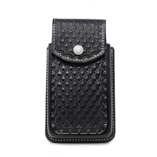 Leather Diamond Cell Phone Case- Black