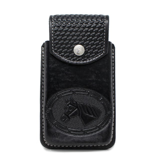 Leather Horse Cell Phone Case- Black